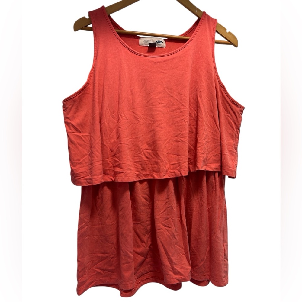 Old Navy Women's maternity Bright Coral Tank Top size large